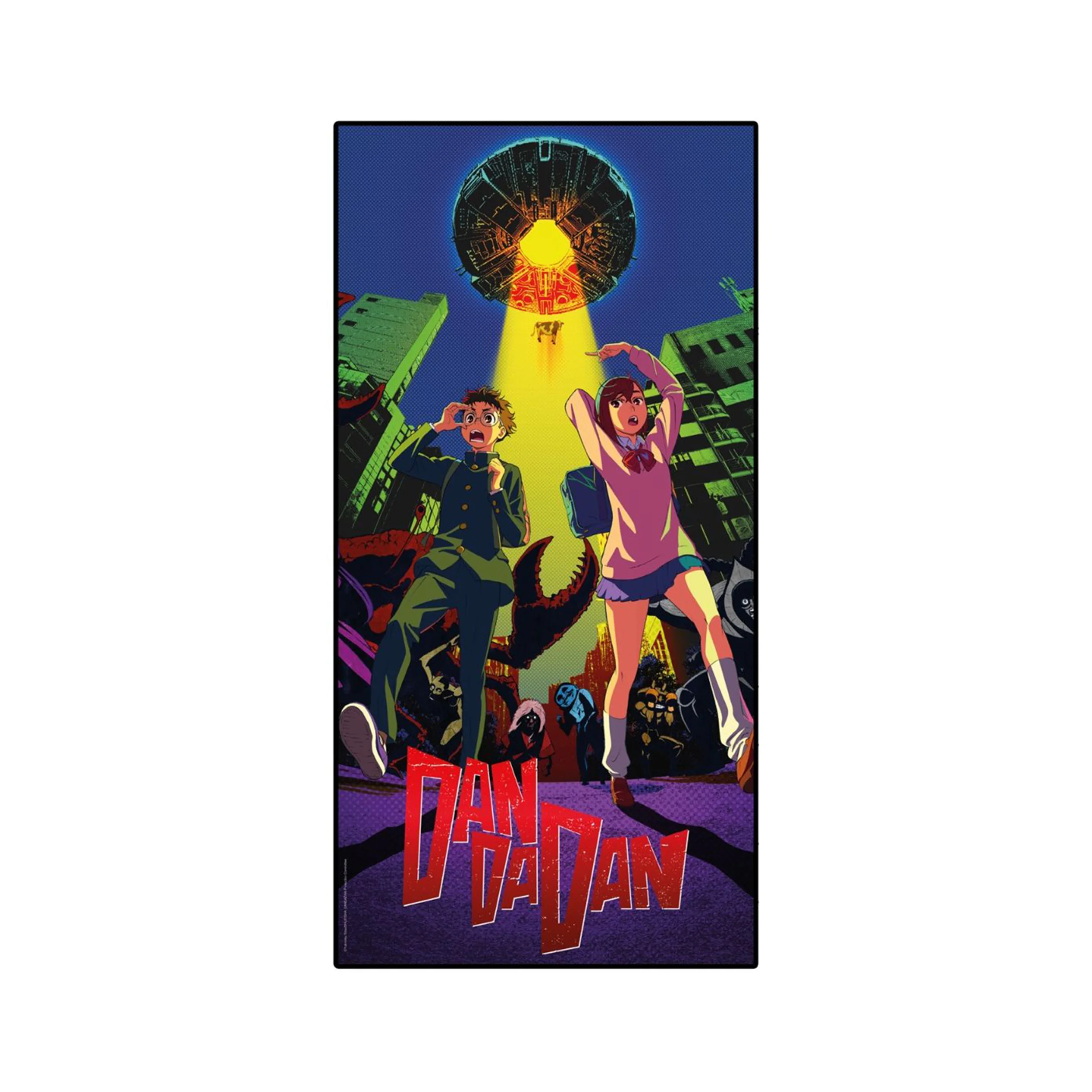 Dan Da Dan - Okarun & Momo - Paranormal Invasion - Strandtuch (75x150cm)